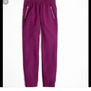 J. Crew Sydney Pull On Burgundy Zipper Joggers